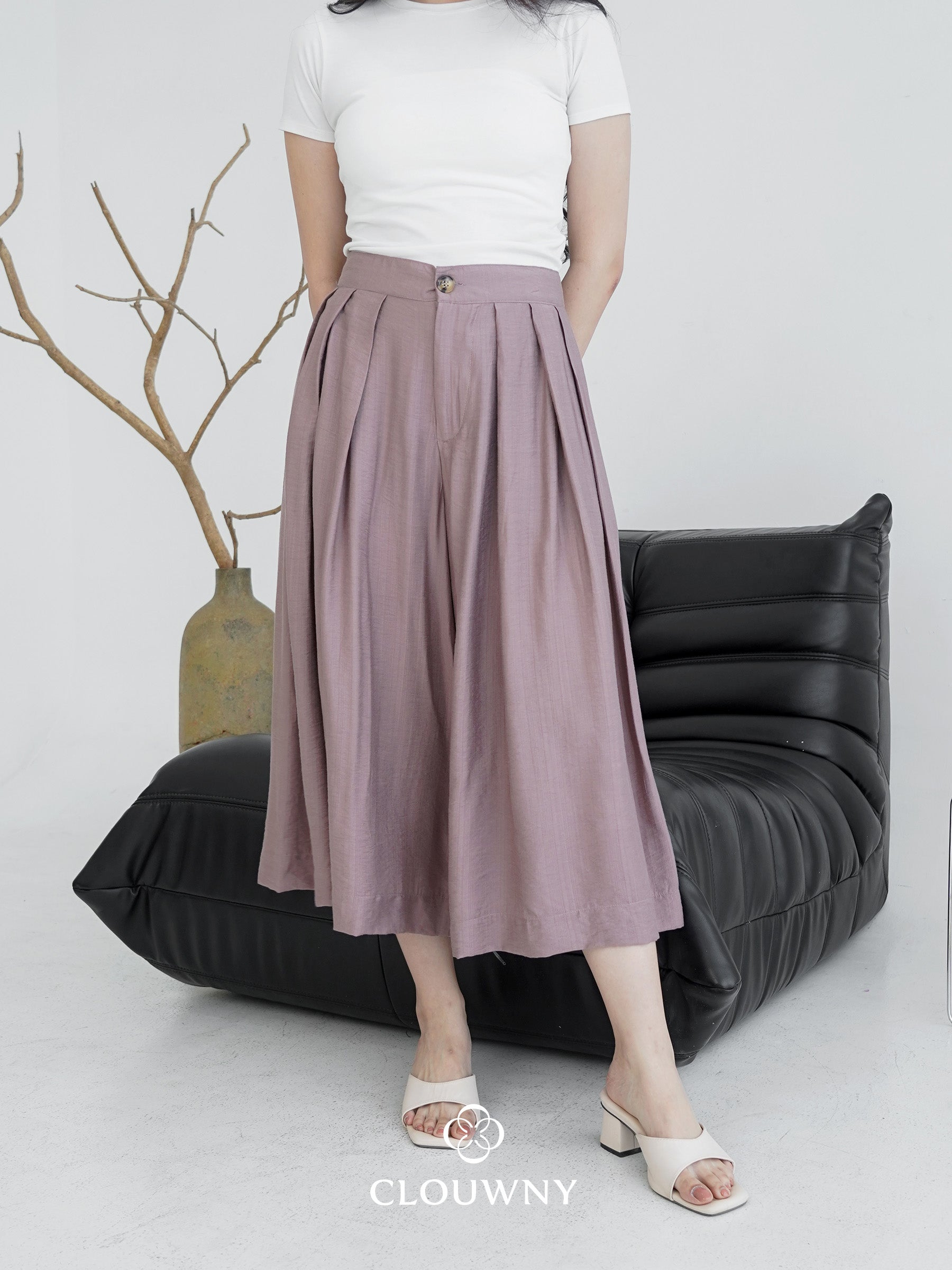 Jenna Cullote Pants - Dark Mauve